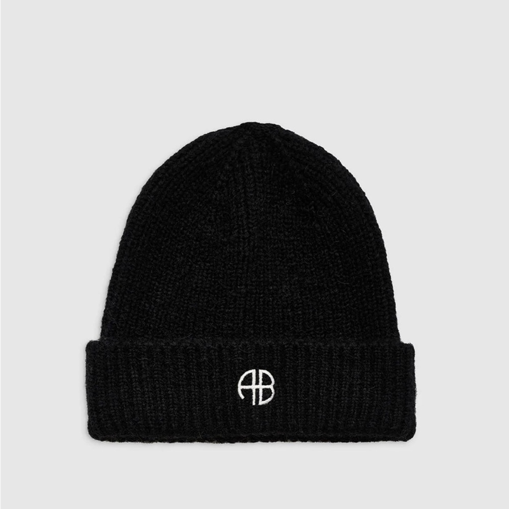 ANINE BING Black Knit Beanie